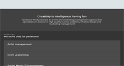 Desktop Screenshot of exclusiveproductions.com